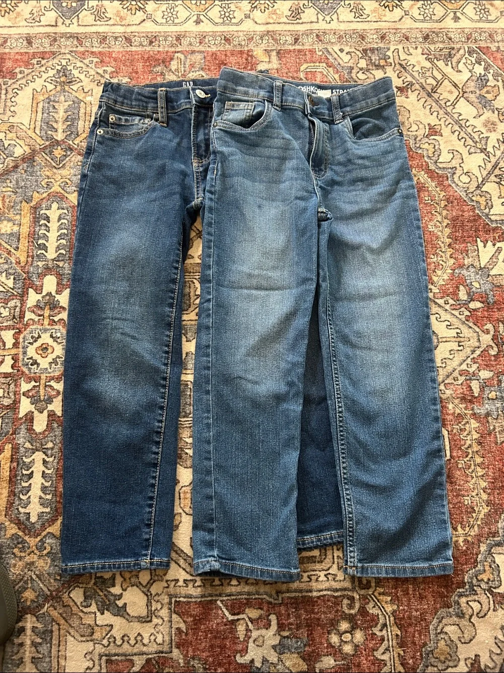 GAP Men's Straight Jeans Trio in Medium and Dark Blue Washes